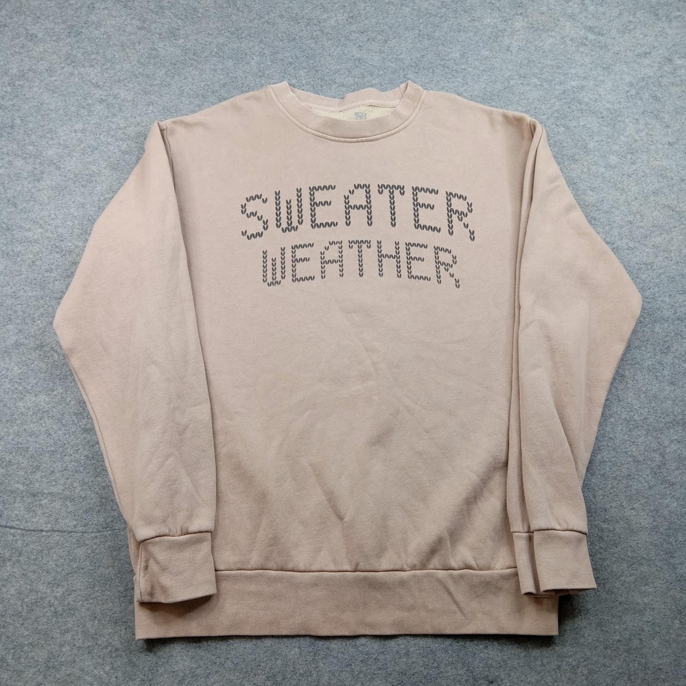 Southern Bliss Sweatshirt Womens Medium Tan Sweater Weather‎ Graphic Pullover